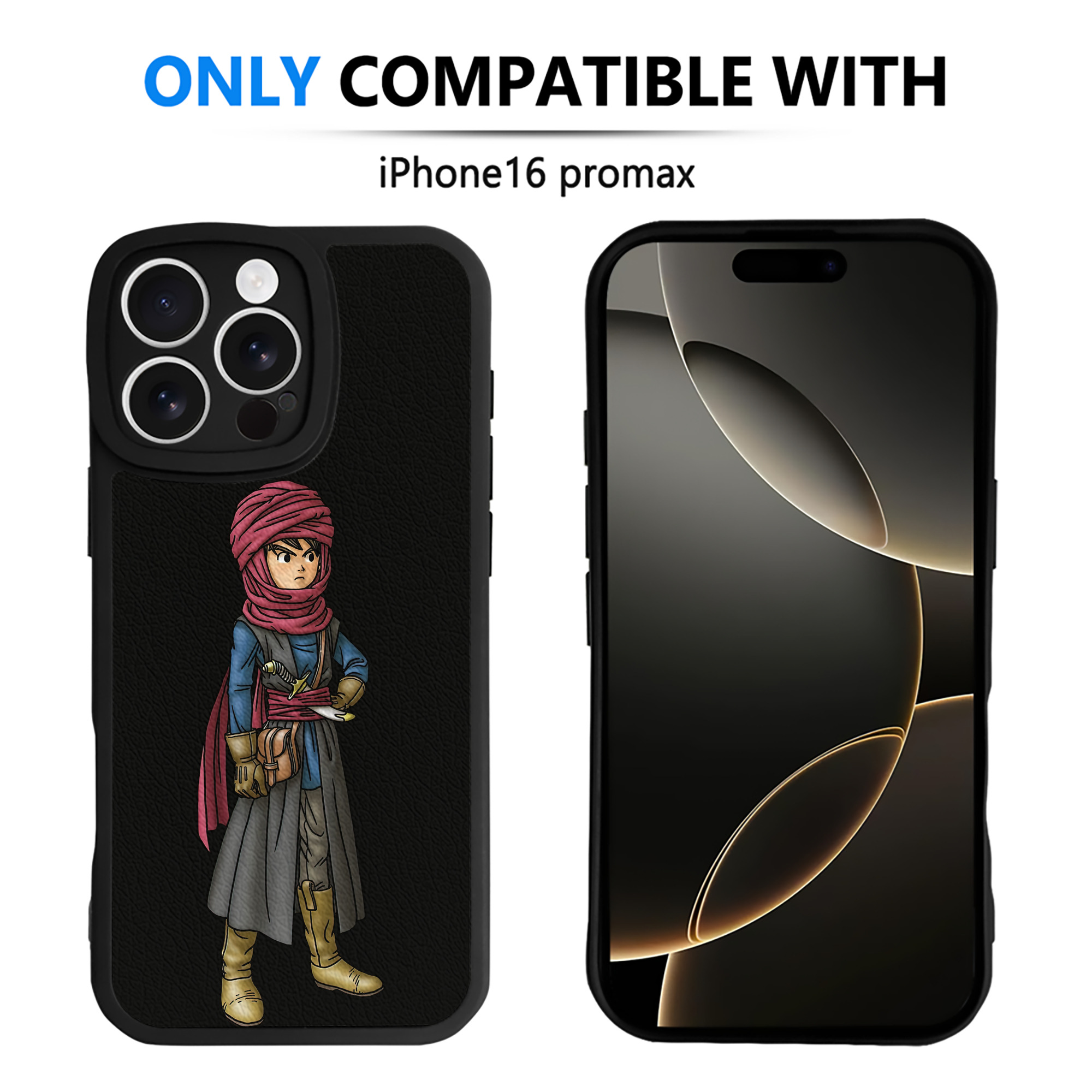 （画像用） ドラゴンクエスト Doragon Kuesuto Dragon Quest 【iPhone 16シリーズ対応】シリコンスマホケース（レザー調） 材質：シリコン